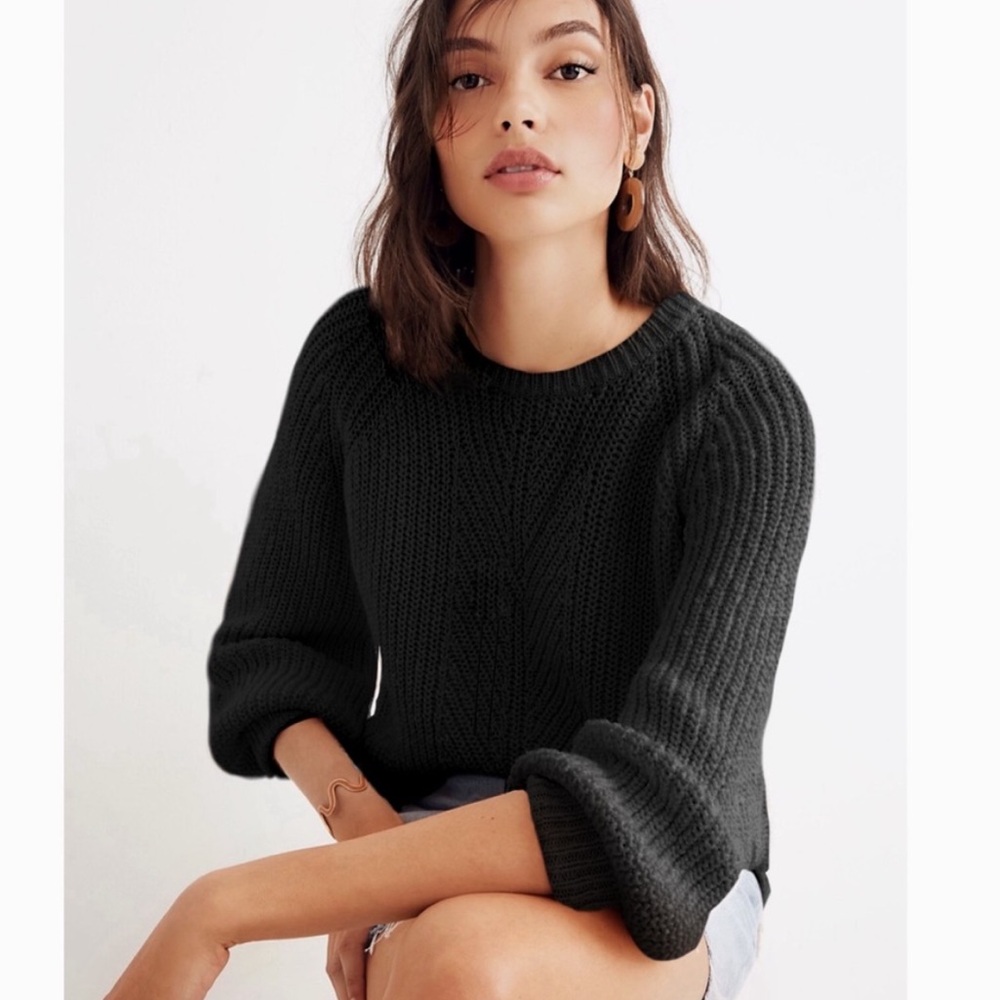 Madewell Black Crew Neck Sweater